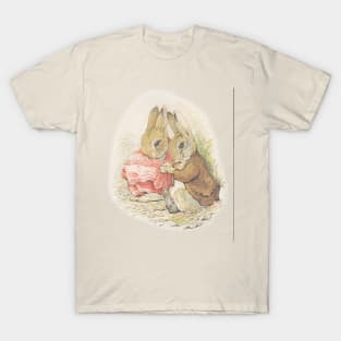 Cuddling Rabbit Couple - Beatrix Potter T-Shirt